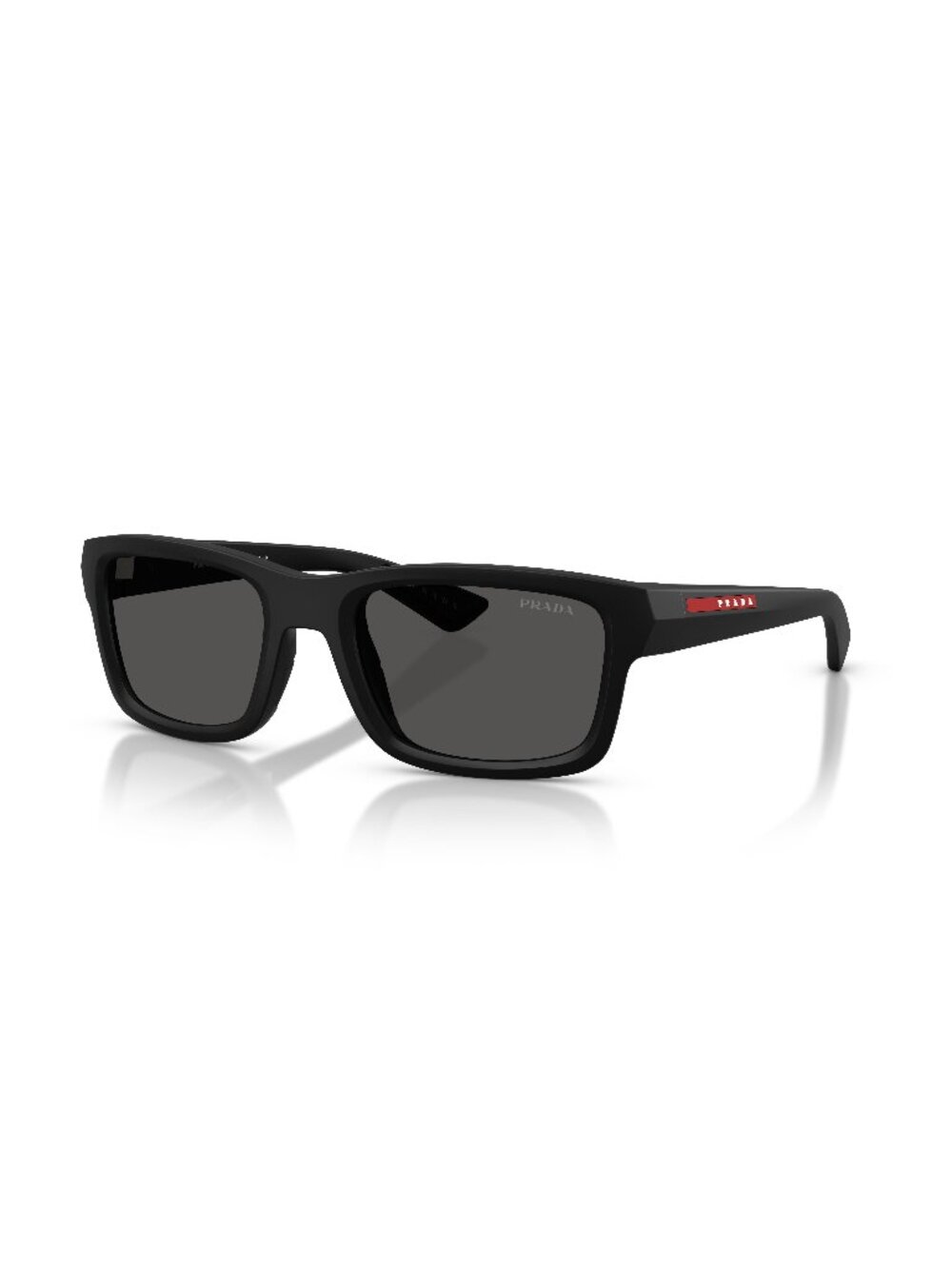 New Prada Linea Rossa Men's Sunglasses Black Grey Lens Injected Frame PS B10S 54